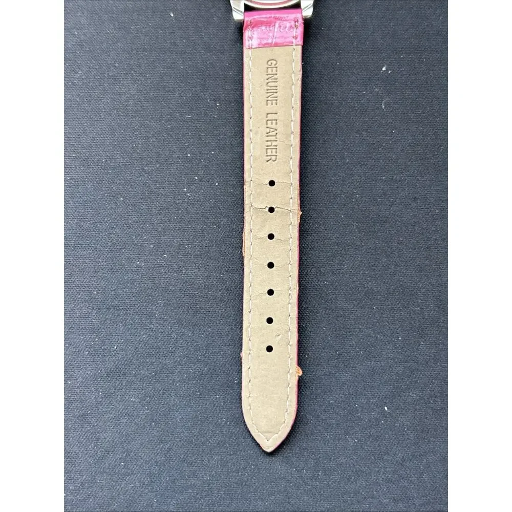 Gossip Silver Tone Pink Band Women’s Quartz Watch